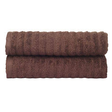 Load image into Gallery viewer, Ein Sof Pure Cotton Bath Towels(75x150 cms), Zero Twist | Super Absorbent | 500 GSM | Ribbed Design (Coffee Brown, Pack of 1) - Home Decor Lo