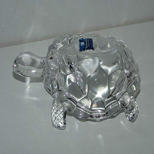 Neel Madhav Vastu Feng Shui Crystal Turtle Tortoise with Plate for Good Luck Feng Shui Tortoise Turtle Best Gift for Career & Luck - Home Decor Lo