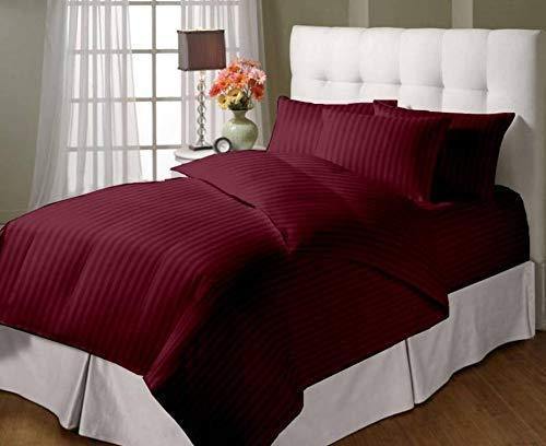 Daksh Premium Cotton 300TC Stain Striped King Size Duvet Cover/Quilt/Razai/Comforter Cover 102