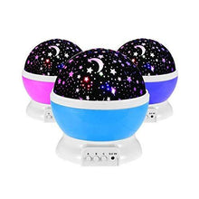 Load image into Gallery viewer, AZOD Star Projector Romantic LED 360 Degree Rotation 4 LED Bulbs 9 Light Color Changing with USB Cable Night Light Lamp (Multicolour) - Home Decor Lo