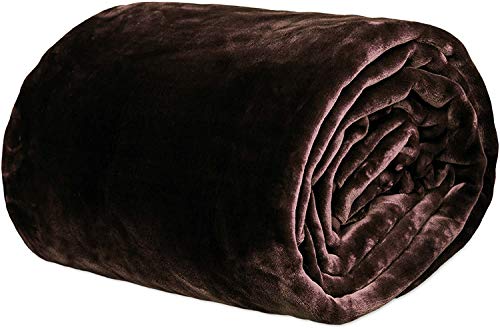 VAS COLLECTIONS® 500 GSM Warm and Super Soft Light Weight Single Bed Mink Blankets for Winter (Brown or Coffee,152X225 cm) - Home Decor Lo