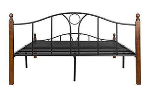 FurnitureKraft Toronto Queen Size Metal Bed (Glossy Finish, Multicolour) - Home Decor Lo