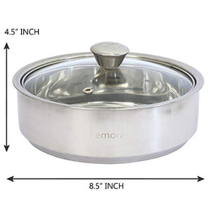 Femora Stainless Steel Insulated Roti Server, 1.1 litres - Set of 1, Silver, 1 Year Warranty - Home Decor Lo