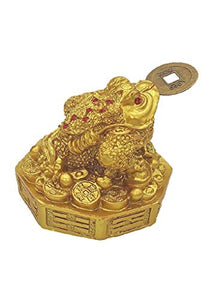 Crystal Feng Shui Money Frog with Coin, Lucky Money Toad Decorations, Ideal for Attracting Wealth - Home Decor Lo