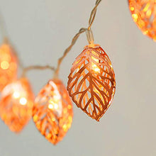 Load image into Gallery viewer, Ascension 16 Led 5 Meter Golden Metal Leaf Copper String Fairy Light for Home,Office, Diwali, Eid &amp; Christmas Decoration Yellow - Home Decor Lo