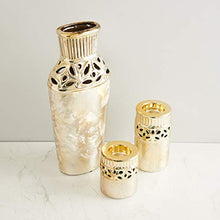 Load image into Gallery viewer, Home Centre Stellar Fantasy Laser-Cut Vase with T-Light Holder - Set of 3 - Home Decor Lo