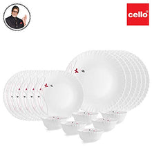 Load image into Gallery viewer, Cello Lush Fiesta Opalware Dinner Set, 18-Pieces, White - Home Decor Lo