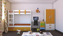 Load image into Gallery viewer, Adona Adonica Kids Room Furniture Set with Left Ladder Bunk Bed, Wardrobe and Desk Mango Yellow - Home Decor Lo