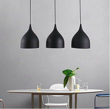 Load image into Gallery viewer, Citra Pack of 2 E27 Single Head Vintage Black Aluminium Hanging Light Pendant Ceiling Lights Lamp Industrial Retro Country Style led Bulb Dining Restaurant Bar Cafe Lighting Use (No Bulbs provided) - Home Decor Lo