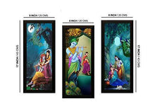 Load image into Gallery viewer, SAF Set of 3 Radha Krishna Religious UV Coated Home Decorative Gift Item Framed Painting 17 inch X 24 inch - Home Decor Lo