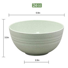 Load image into Gallery viewer, Unbreakable Cereal Bowls - 24 OZ Wheat Straw Fiber Lightweight Bowl Sets 4 - Dishwasher &amp; Microwave Safe - for,Rice,Soup Bowls - Home Decor Lo