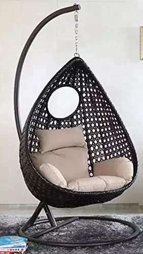 Hanging Swing Chair Made of Bamboo: (Brown) - Home Decor Lo