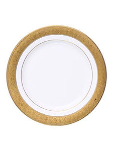 Clay Craft Fine Ceramic Premium New Georgian Dinner Set of 18 Pieces, Enchanting Gold, multicolor, standard