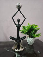 Load image into Gallery viewer, Candor Home Decors Yoga Pose Woman Figurine with Steel Base &amp; Ball Decorative Showpiece for Home &amp; Table Décor - Home Decor Lo