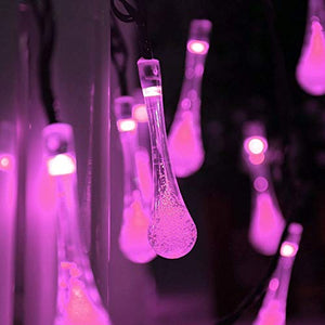 Techno E-Tail Waterdrop 20 Led String Lights, Diwali Christmas Hanging Fairy Lights for Home Decoration (Pink) - Home Decor Lo