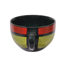 Load image into Gallery viewer, Miah Decor MDCF-12 Ceramic Crafted Soup Bowls with Attached Handles and Spoon [Multi Colored: Black, Green and Red]-Set of 2 - Home Decor Lo