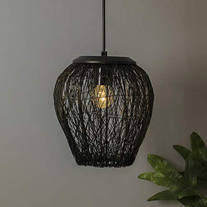 Homesake Wire Mesh, Chandelier Hanging Light Decorative Light Lamp for Living Room, Home, Bedroom, Jhumar Lighting for Home Decor Items (Black) - Pack of 1