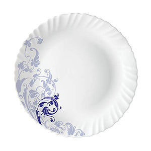 Larah by Borosil Blue Eve Silk Series Opalware Dinner Set, 19 Pieces, Blue Eve Silk - Home Decor Lo