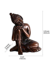Load image into Gallery viewer, eCraftIndia Resting Buddha On Knee Metal Showpiece (7.5 cm X 5.38 cm X 9.38 cm, Brown, Agb506) &amp; Gate and Steps Polystone Water Fountain (31 cm X 23 cm X 42 cm, Cream) Combo - Home Decor Lo