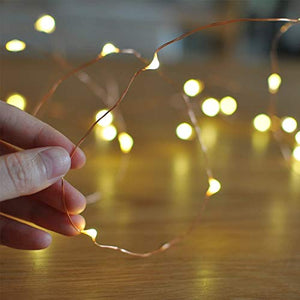 XERGY Battery Powered Copper Wire LED String Fairy Lights for Decoration, Diwali, Christmas Tree Decoration Lights Festival Rice Ferry Light - 10 Meter 100 LED's - Warm White - Home Decor Lo