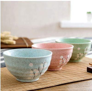 TBOP Home Creative Household Tableware Ceramics Western Steak Soup Fruit Dinner Bowl Size 11 * 6.2cm in Green Bowl (Color May Vary) - Home Decor Lo
