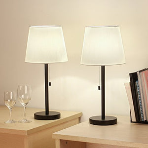 HAITRAL Plastic Table Lamp, Set of 2