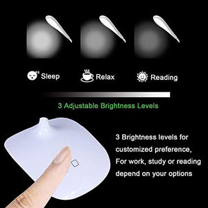 Anand Souvenir LED Touch on/Off Switch Children Eye Protection Reading Dimmer Rechargeable USB Charging Desk Lamp (White) - Home Decor Lo