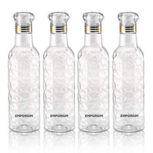 Load image into Gallery viewer, Emporium Plastic Fridge Water Bottle Set for Office, Sports, School, Travelling, Gym, Yoga - BPA and Leak Free &amp; Unbreakable Bottle Color May Vary (Set of4) - Home Decor Lo