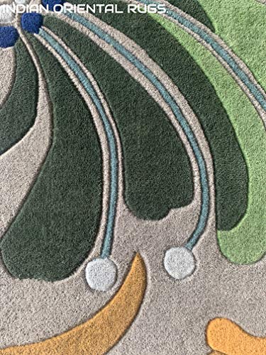 Load image into Gallery viewer, Indian Oriental Rugs Hand Tufted Carpet Floral Design Export Quality for Living Room-Bedroom & Hall (Grey, 5 X 8 Feet) - Home Decor Lo