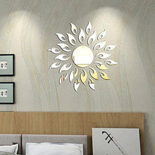 Load image into Gallery viewer, Wall1ders - Silver Sun with Extra Flame 1.5 Feet Size(45 cm X 45 cm), 3D Mirror 3D Acrylic Wall Sticker - Home Decor Lo