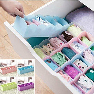 Angel Bear Socks Undergarments Storage Drawer Organiser Set of 8, (Colour May Vary) - Home Decor Lo