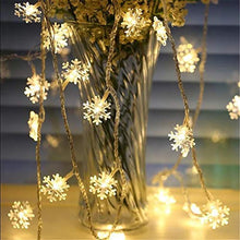 Load image into Gallery viewer, fizzytech Decorative Snowflake String LED Lights for Diwali Christmas Wedding (Warm White, 3 m) - Home Decor Lo