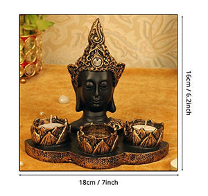 TIED RIBBONS Buddha Tealight Candle Holder Diwali Home Décoration - Tealight Candle Holder Diwali Decorations and Gift Item - Home Decor Lo