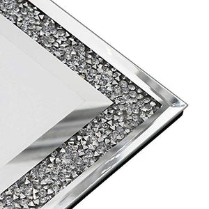 Afuly Glass Picture Frame 8x10 Silver Sparking Photo Frame for Wall Hanging and Tabletop Display - Home Decor Lo