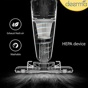 Deerma DX118C Vacuum Cleaner for Home Mini 2-in-1 Pushrod/Handheld Cleaner with 1.2L dust Capacity & 16000Pa Super Suction, 600 Watts - Home Decor Lo