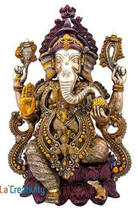 La' Creativity La Creativity Handcrafted 2Feet Brass Big Ganesha Statue | Spiritual | | Home Decor | - Home Decor Lo