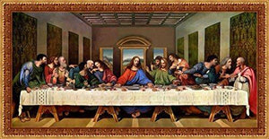 Sharon The Last Supper Of Jesus Christ The Oldest Painting Of The 13Th Century,Size 14 Inches By 24 Inches - Home Decor Lo