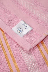 Divine Overseas Essence Soft, Extra Absorbent and Quick Dry Light Weight Cotton Towel 2 Bath Towels, 2 Hand Towels, 6 Face Towels, Love Pink -Set of 10 Piece - Home Decor Lo