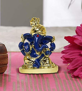 Gold Plated Ganesh Statue for car Dashboard - Home Decor Lo