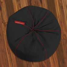 Load image into Gallery viewer, Urbanloom Combo - Organic Cotton Handloom XXXL Bean Bag Cover ONLY (Without Beans) + Large Designer Footstool Cover, Black (Iris Collection) - Home Decor Lo