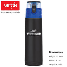 Load image into Gallery viewer, Milton Atlantis-600 Thermosteel Water  Bottle,500 ml,Black - Home Decor Lo