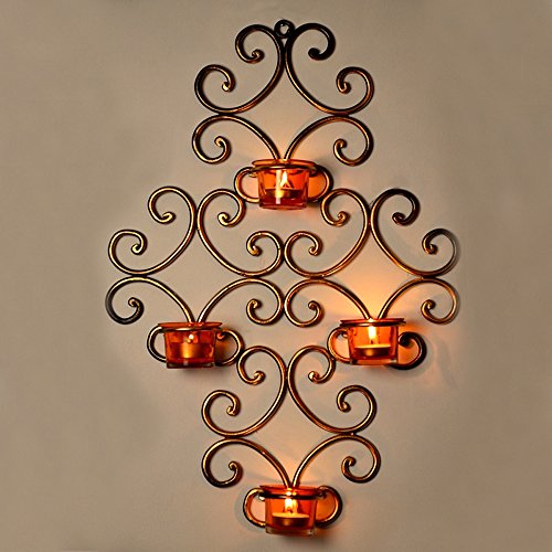 ExclusiveLane Wall Scone with Metal 4 Tea Light Holder for Home Decor - Home Decor Lo