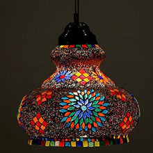 Load image into Gallery viewer, Earthenmetal &#39;Surahi&#39; Shaped Large Size Glass Pendant/Hanging lamp for Living &amp; Home Decoration Turkish lamp (Multicolour, Bulb not Included) - Home Decor Lo
