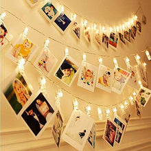 Load image into Gallery viewer, CITRA Waterproof LED String 16 Clips Fairy Twinkle Diwali Party Christmas Home Decor Festivals Lights for Decoration for Hanging Photos, Cards and Artwork - Warm White - Home Decor Lo