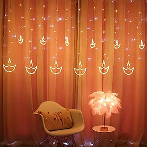 Decorative Diya Diwali Light Curtain