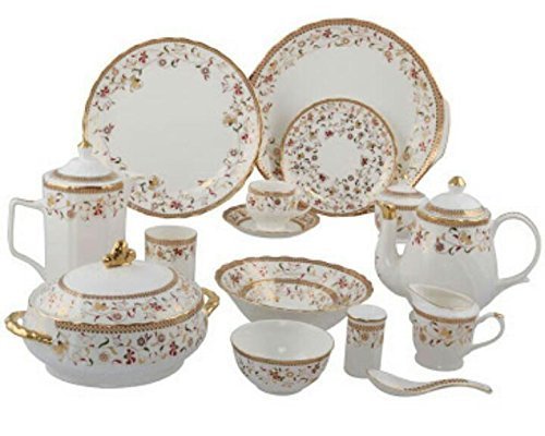 TREANDCARD Pack of 12 Ceramic Bone China, Ceramic Gold line Tea