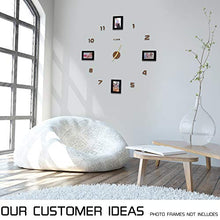Load image into Gallery viewer, Kurtzy DIY Designer Creative EVA Foam 3D Stickers Analogue Plastic Wall Clock (Brown) - Home Decor Lo