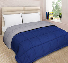 Load image into Gallery viewer, Urban Basics Microfibre 200 TC Reversible Comforter (Blue &amp; Grey_King) - Home Decor Lo