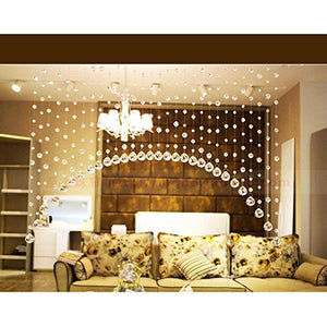 Discount4product Modern 30 Strings Acrylic String Curtain - 4ft, Transparent - Home Decor Lo
