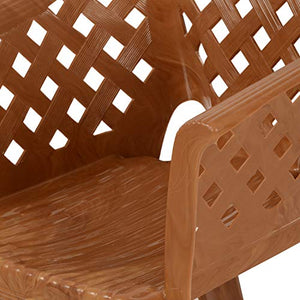 Nilkamal Set of 2 Solocane Chair, Pear Wood - Home Decor Lo